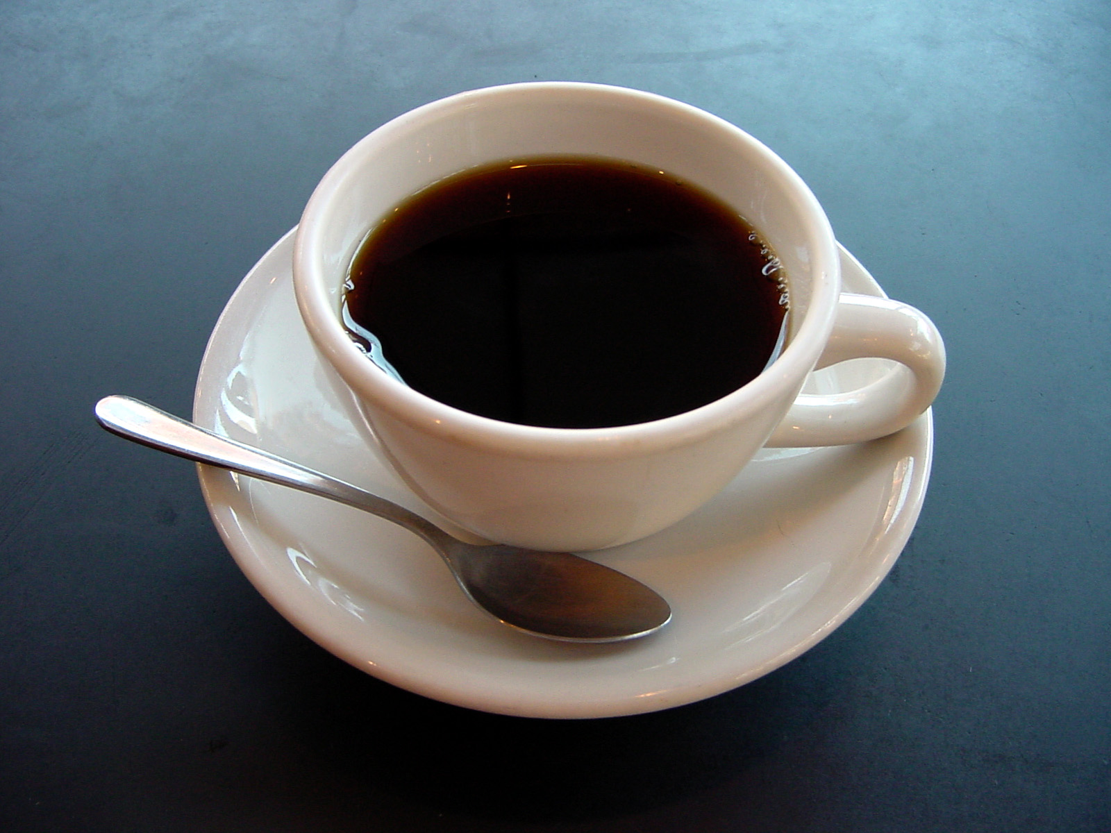 A small cup of black coffee