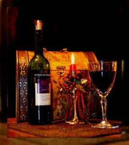Glass of red wine