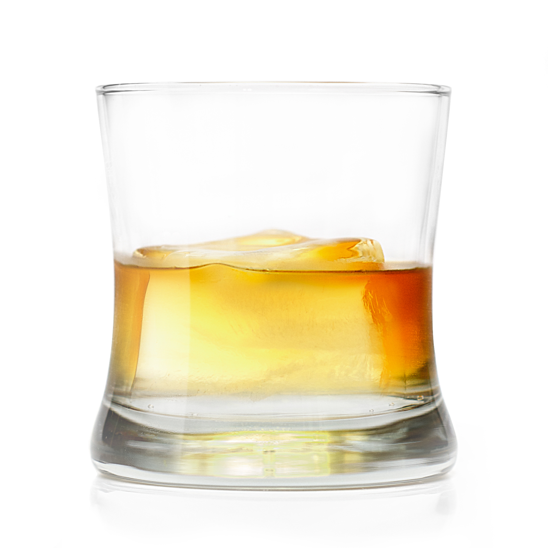Glass of whiskey on the rocks