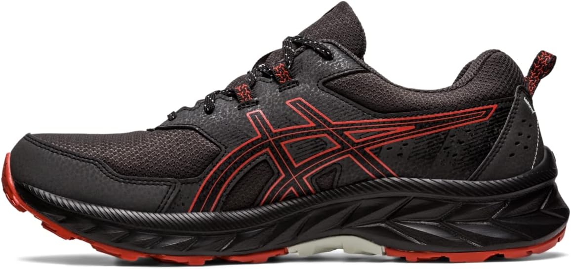 ASICS Gel-Venture 9 trail running shoe in black and red