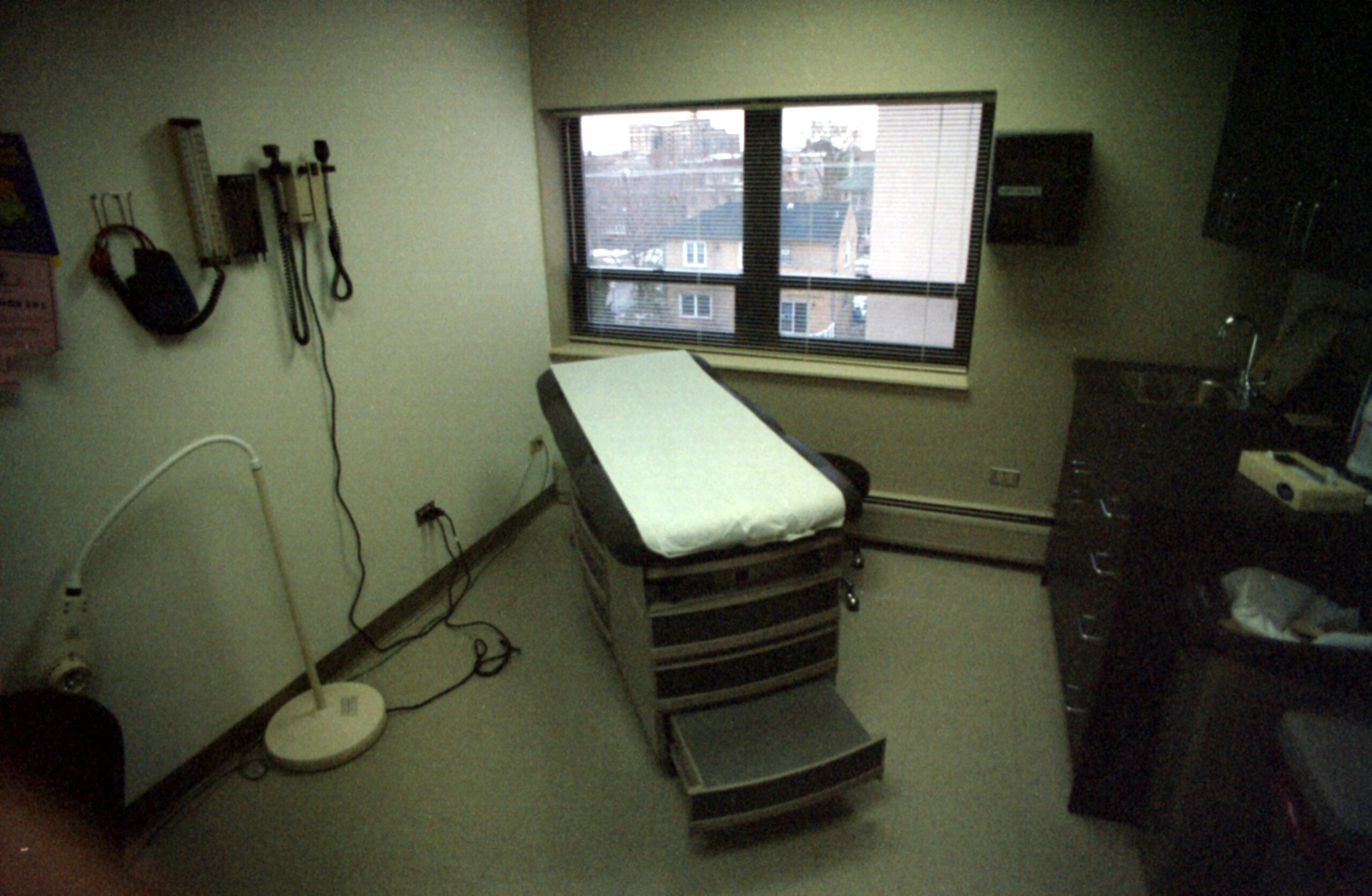 A typical examination room in a doctors office